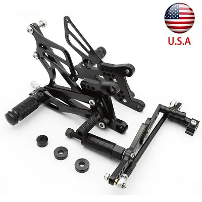 For Yamaha YZF R1 2007 2008 CNC Rearset Footpegs Foot Pegs Shift Pedals K7 K8 • $109.99