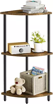 3-Tier Corner Shelf Stand - 29.5 H Vintage Style Corner Display Storage Shelf • $43.99