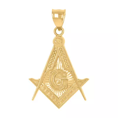 10K Two-Tone Gold Masonic Freemasonry Occupation Charm Pendant For Mens • $244