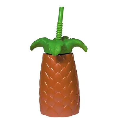 $2.49 • Buy Palm Tree Shaped 22 Oz Plastic Sippy Cup Luau Party Tableware Supplies