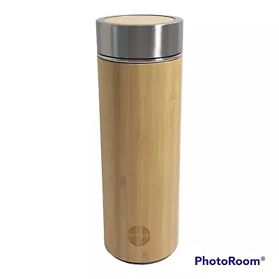 Ecologics Michael Infuser Tumbler Bamboo Travel Mug Stainless Steel Thermos 16oz • $8.95