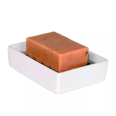 Ceramic Fast Drying Draining Rack Sponge Holder Soap Dish Soap Container Box • $22.96