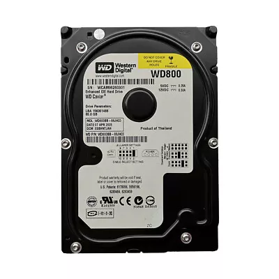 Western Digital 80GB WD800BB 7200RPM PATA IDE 3.5  Desktop HDD Hard Disk Drive • $24.99