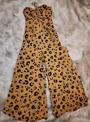 $27.20 • Buy Preowned Tigerlily Leilani Leopard Jumpsuit Size 6