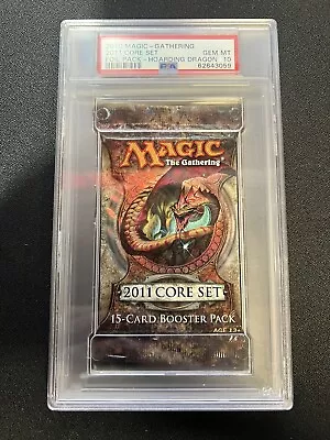 Magic The Gathering- 2011 Core Set Graded Booster Pack GEM MINT 10 • $110