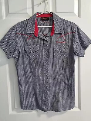 'Wrangler' Ladies Size 12 Short Sleeve Collared Shirt. Excellent As New Cond. • $15