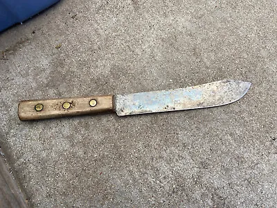 Vintage 8” Blade *** FOSTER BROS *** Carbon Steel Butcher Knife USA • $65