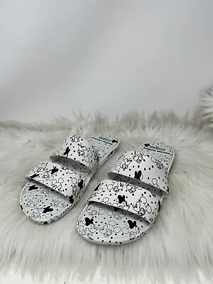 Disney Melissa Mickey Mouse Black White Slides Sandals Shoes Size 10 • $39.99