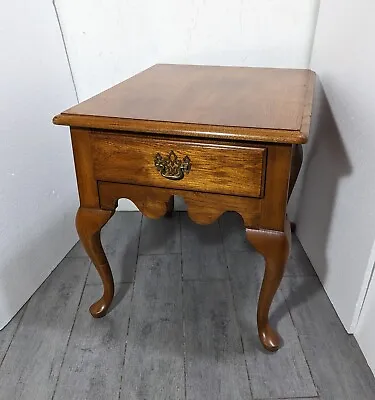 Vintage Thomasville Fisher Park Queen Anne End Table With Drawer - Solid Wood • $265.50