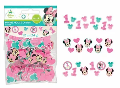 Disney MINNIE MOUSE Fun To Be One 1 FIRST Birthday Party TABLE CONFETTI 3 Styles • $2.99