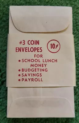 New Old Stock Vintage #3 COIN ENVELOPES In Original Wrapper 22 Ct. • $7.20