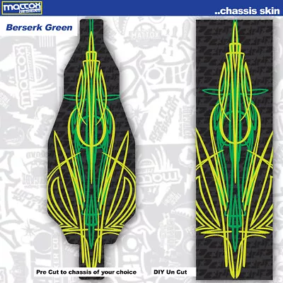 RC Car Chassis Skin  (1) 18mil Outdoor  OR (1) 12mil Indoor-Berserk Green • $17.70