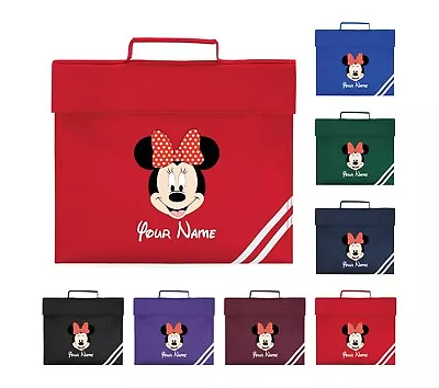 Personalised Name Minnie Mouse Classic Book Bag Kids School Paddle Handle PE Kit • £11.99