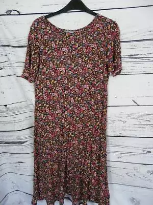 Ladies M&s Woman Multicoloured Floral A Line Dress Size 12 • £2.99