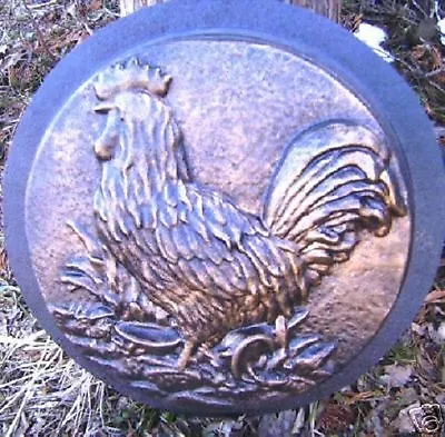 Rooster Stepping Stone Mold Plaster Concrete Casting Mould 12  X 2  Thick • $42.95