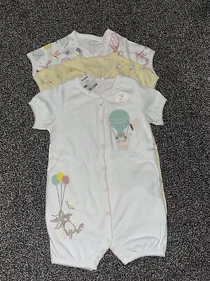 BNWT Next Baby Girls Short Sleeved Summer Romper Suits 18-24 Months • £7.50