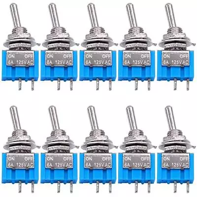 10PCS SPST Mini Toggle Switch 2 Pin 2 Position ON/Off Miniature Toggle Switch... • $14.61