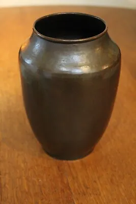 Beautiful Dirk Van Erp Vase With Rolled Rim  • $3500
