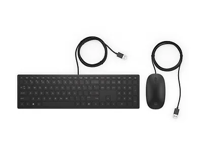 Wired USB Keyboard And Mouse Combo Set Wired Qwerty UK Black Colour Geniune • £8.30