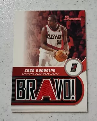 2005-06 Bowman Bravo Relics #ZR Zach Randolph • $0.99