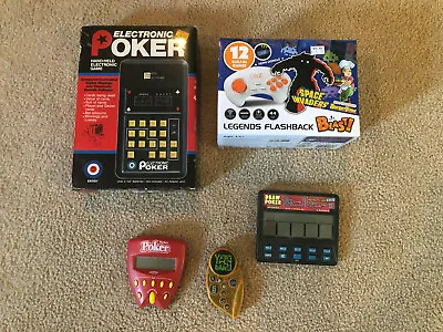 Lot Of 5 Vintage Electronic Handheld Video Games Poker & Others - All Untested • $15.99