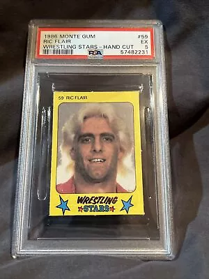 1986 MONTY GUM #59 RIC FLAIR WRESTLING STARS PSA 5 Low Pop • $150