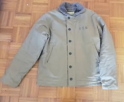 Buzz Rickson's N-1 N 1 Deck Jacket Coat Khaki Beige XXL 2XL • $285