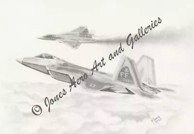 F-22A Raptor  Slash Of The Raptor  Giclee & Iris Art Prints By Willie Jones Jr. • $29.99