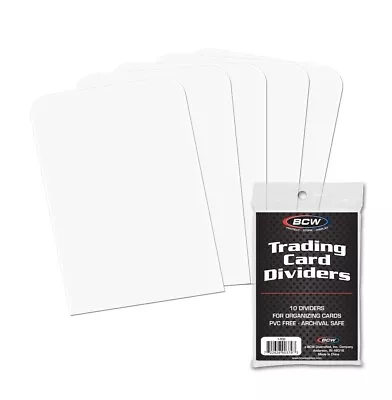 100 BCW Tabbed Trading Card Dividers 2 11/16 X 3 13/16 Fit 3200 Monster Box New • $17.97