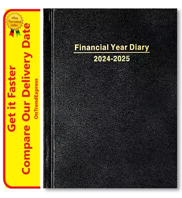 2024 2025 Dats Financial Year Diary Planner A5 Week To View WTV - BLACK • $9.90