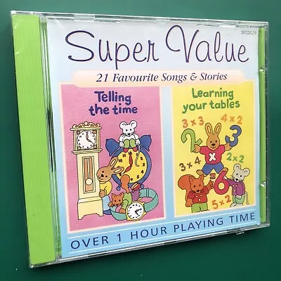 TELLING THE TIME / LEARNING YOUR TABLES Children's CD (21 Songs Stories) SEALED • £25