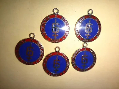 Five (5) USMC 6th MARINE Division Insignia Metal Pendant Charms • $13.50