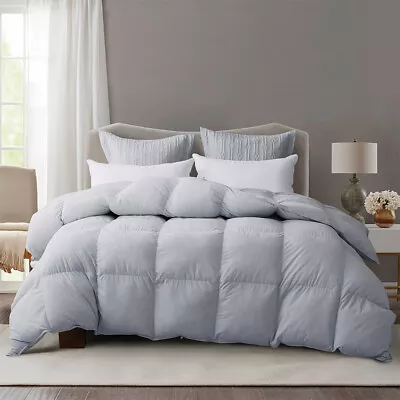 $109.99 • Buy SNOWMAN White Goose Down Comforter King Size 1200 TC 100% Cotton Soft Warm Duvet