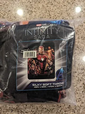 Avengers Iron Man Blanket Stare 46  X 60''  Warm Super Soft Silky Throw  Saga In • $31.50