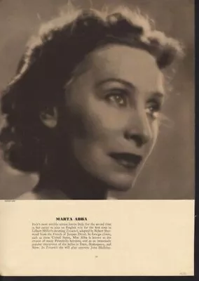 1936 Tovarich Marta Abba Actress Italian Movie Star Film Actress Ad 13620 • $37.52