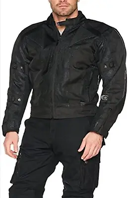 Bilt Black Motorcycle Jacket With Armor Reflective Mesh Fabric Mens Sz.2XL • $69.99