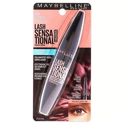 Maybelline Lash Sensational Waterproof Hydrofuge Mascara -704 Very Black - 3 Oz • $7.95