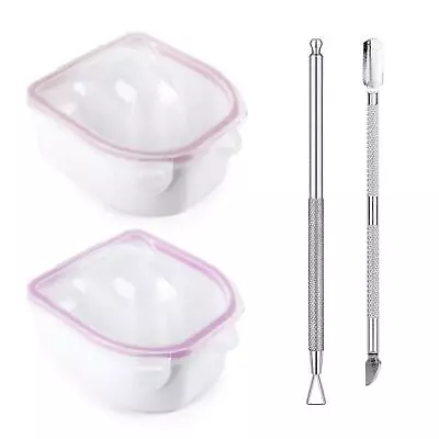 Nail Soaking Bowl 2PCS Soak Off Gel Polish Dip Powder Remover Manicure Bowl W... • $16.23