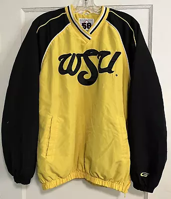 WSU Windbreaker Yellow & Black Mens Size Small Woo Shock (E726) • $12.99