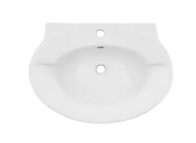 Swiss Madison Plaisir Rounded Pedestal Sink Basin In Glossy White • $149.99