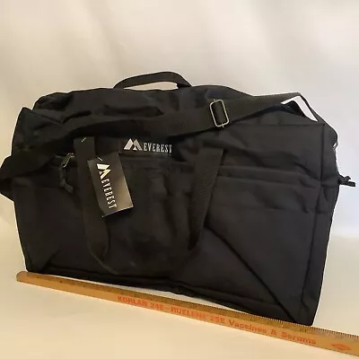 NOS EVEREST Large NEW Standard CLASSIC BlacknDUFFLE Bag See Photos For Size Etc • $19.95