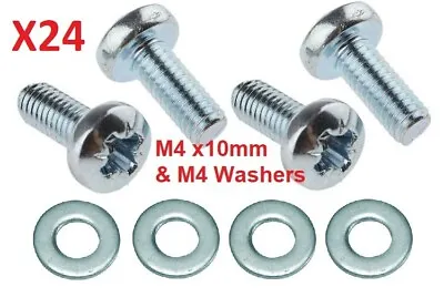 24 X M4 X 10mm TV Or Computer Monitor Stand Bracket Mounting Screws & Washers • £4.17