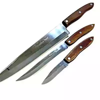 3 Interpur Japan Stainless Steel Butcher Carving Paring Chef Knife Vintage • $13.25