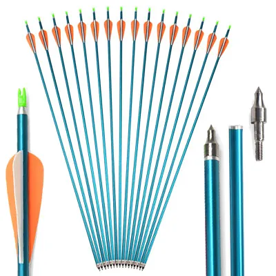 $18.20 • Buy 30  SP500 Archery Arrows Aluminum OD7.6mm Recurve Bow Target Hunting Practice