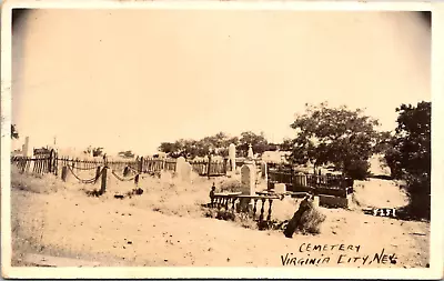 Virginia City Nevada - Cemetery - Old Real Photo Postcard • $14.99