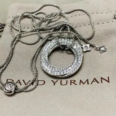 $45.99 • Buy David-YURMAN Round SILVER 925 DIAMOND STARBURST PENDANt