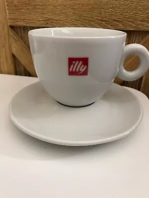 Illy IPA Italy Small Cappuccino White Coffee Cup & Saucer Set BNWOT Genuine • £13.99