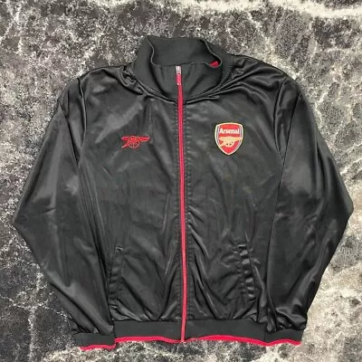 Arsenal FC Jacket Medium Black - Soccer Zip Futbol Football Track Embroidered • $30