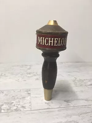 Vintage Wooden Brass Michelob Draught Beer Tap Handle 7 Inch Tapper Breweraina • $12