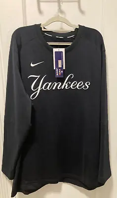 Nike Mlb New York Yankees Dri Fit Baseball Pullover Sweatshirt Mens Xxl New • $35